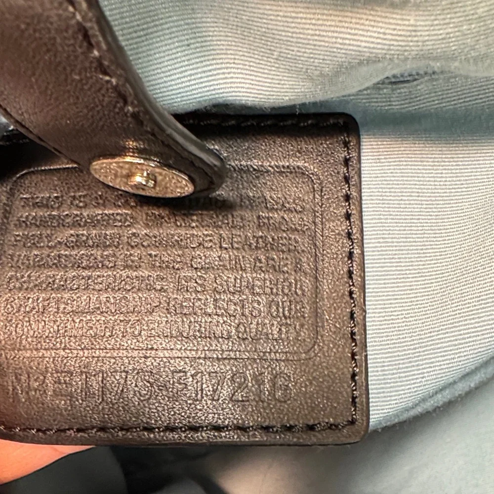 Coach Black Leather Tote Bag